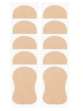 10/20 piezas/paquete Almohadillas para el sudor de las axilas, parches absorbentes de sudor de verano, pegatinas absorbentes de sudor de las axilas transpirables e invisibles, almohadillas desechables para el sudor de las axilas del color de la piel, esenciales para axilas sudorosas