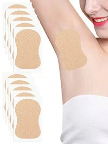 10/20pcs/Pack Underarm Sweat Pads, Summer Sweat Absorbing Patches, Ultra-Thin Invisible Breathable Armpit Sweat Absorbing Stickers, Disposable Skin-Colored Underarm Sweat Absorbing Pads, Essential For Sweaty Armpits - Apricot - View 2