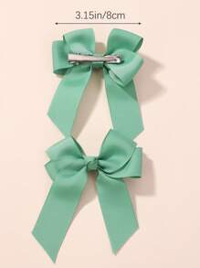 30pcs Macaron Colored Bow Hair Clips, Random Color, Perfect For Daily Wear And Travel - 彩色 - 查看 7