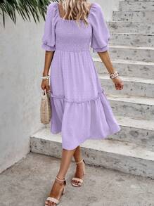 Women Dresses - Màu tím hoa cà - Xem 3