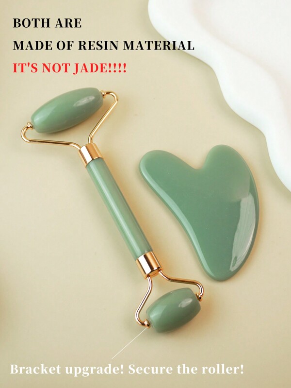 1pc Resin Roller & Gua Sha, Face Roller, Facial Beauty Roller Skin Care Tools, Resin Massager For Face, Eyes, Neck, Body Muscle Relaxing And Relieve Fine Lines And Wrinkles Green,Beauty,Skin Care Products,Spa,Self Care,Skin Care Tools,Face Care,Esthetician Supplies,Massage,Face Massage Tool,Face Roller