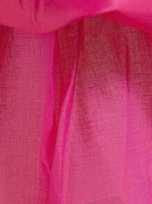 Vestido de princesa de tul de malla con lentejuelas para niñas, adecuado para niña de las flores, fiesta y elegante, sin diadema - Rosa Fucsia - Ver 9