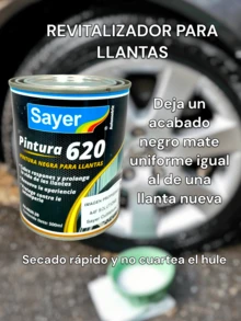 Revitalizador Para Llantas Pintura Negra Ka-0620 Sayer - NEGRO - Ver 2