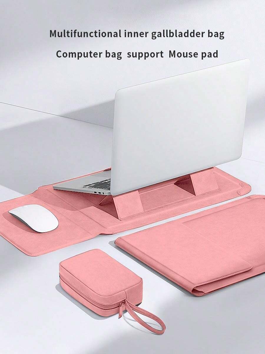 Sheepskin-Wrapped Laptop Bag With A Versatile Stand And Reinforced ...