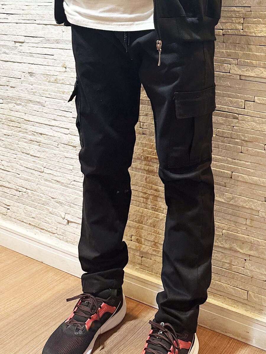 Calça Sarja Cargo Infantil Masculina com Elástico - Estilo e Conforto para Todas as Ocasiões!