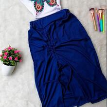 conjunto falda avertura y blusa - Negro - Ver 5