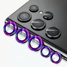 Compatible con Samsung Galaxy S25, S22, S23, S24 Plus, Ultra, Galaxy S22+, S23+, S24+, película protectora de lente, protector de cámara S24U y película protectora de vidrio templado para lente de teléfono móvil S23U de metal