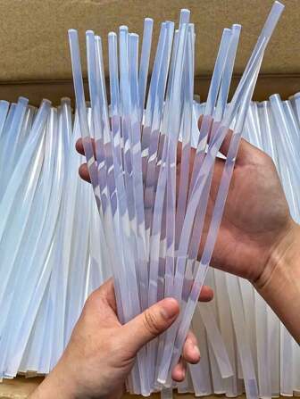 10 st, genomskinlig smältlimstift, 0,27 x 7,87 tum, högviskös limstift, DIY limpistol limstift för fabriker och verkstäder och entreprenörer