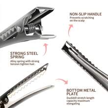 10 piezas/20 piezas/30 piezas/50 piezas Pinzas para el cabello de cocodrilo, Pinzas para el cabello con lazo de metal, Pinzas para el cabello de cocodrilo de garra única plateada, Adecuadas para manualidades con lazos DIY, Adecuadas para pinzas para el cabello DIY diarias, Pinzas para el cabello con garra dorada, Pinzas para el cabello, Accesorios para el cabello, Materiales de aprendizaje, Horquillas, Festival, Fiesta - Plateado - Ver 3
