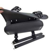 Universal Black Quick Release Buckle Motorcycle Saddlebag Model Side PU Leather Luggage Saddle Bag Storage Tool Pouch - Black - View 4