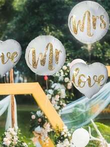 3szt Mr Mrs Love Białe balony, Dekoracja ślubna, Dekoracja rocznicowa, Prezent na prysznic dla panny młodej, Dekoracja walentynkowa, Dekoracja na uroczystości, Dekoracja domu na Halloween