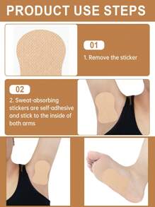 10/20pcs/Pack Underarm Sweat Pads, Summer Sweat Absorbing Patches, Ultra-Thin Invisible Breathable Armpit Sweat Absorbing Stickers, Disposable Skin-Colored Underarm Sweat Absorbing Pads, Essential For Sweaty Armpits - Apricot - View 5