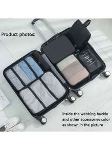 11 件便携式旅行收纳袋套装 - 轻松整理您的衣服、鞋子和内衣 - 非常适合行李箱打包 带有口号图形的便携式旅行收纳袋，带鞋子、洗漱用品和洗衣袋 学校用品 学校用品 大学用品 宿舍装饰 卧室装饰 学生教师宿舍必需品 收纳袋 衣服收纳袋 衣服整理袋 旅行袋套装 旅行收纳袋套装 旅行必需品 - 黑色 - 查看 5