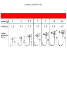 One Box Of 10 Silver Imitation Bottom Fishing Hook With Lead Head And T-Shaped Soft Lure For Largemouth Bass And Gunnels