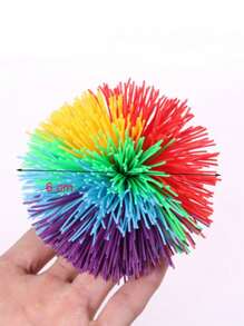1 Pc Colorful Sensory Stress Relief: Koosh Ball, Rainbow Pom, And Bouncy Ball ( Random Color ) - Multicolor - View 8
