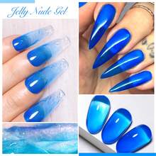MEET ACROSS 8pcs Crystal Jelly Glass Gel Nail Polish Set, 7ml, Semi-Transparent Blue Pink Yellow Candy Colors, Soak-Off UV Gel Nail Polish, Ice Sensation, Removable UV LED Manicure, Salon DIY Gel Nail Design Decor, Home Manicure Gift, Women Gift - 彩色 - 查看 9