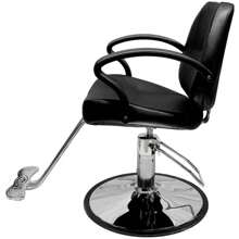 Silla de Barbero Barberia Estetica Salon Estilista Hidraulico - Negro - Ver 4