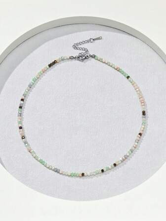 1 st kristallpärlhalsband i flera färger (pärlor är slumpmässiga)