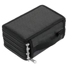 黑色72洞筆袋帶彩色條紋 - 黑色 - 查看 6