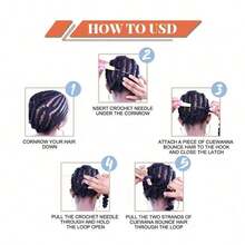 Extensiones sintéticas de cabello estilo Marley Trenzado corto de 8 pulgadas y 14 piezas, un lote con trenzas Afro Kinky Twist a Crochet - Marrón - Ver 10