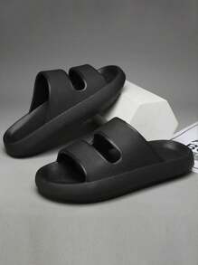 Herren Hausschuhe Neue Sommer rutschfeste lässig Outdoor männliche Hausschuhe Home Schuhe - Schwarz - Übersicht 3