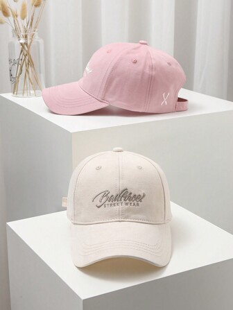 One Vintage Personalized Fashion Alphabet Embroidery Baseball Cap, Suitable For Outdoor Leisure Sports