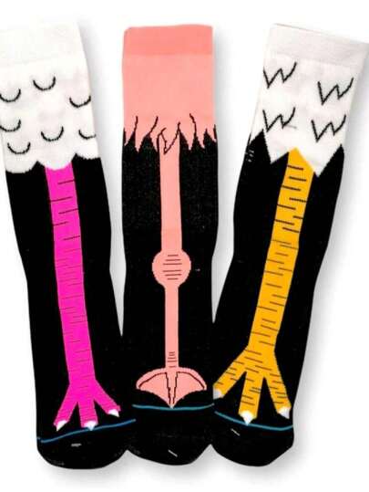 3 Pares Calcetas Pata de Pollo de Colores MELISSA SHOP