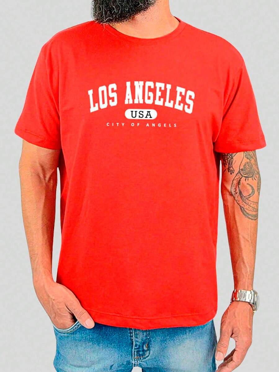 Men T-Shirts - 紅色 - 查看 1