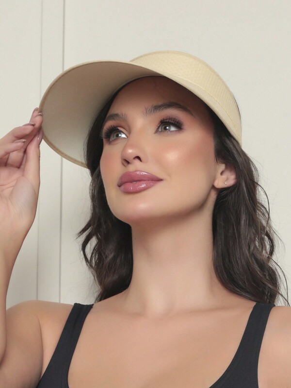 Viseira Feminina boné feminino Viseira Casual em Palha Verão 2024