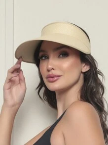 Viseira Feminina boné feminino Viseira Casual em Palha Verão 2024