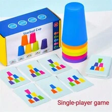 Fun And Challenging Stack Cup Puzzle Game For Boosting Your Child's Cognitive Development - Multicolor - View 11