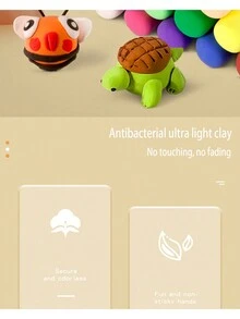 24 Màu Siêu Nhẹ Polymer Đất Sét Playdough Transformable Bùn Cao Su Handmade DIY Họ Nhựa Đồ Chơi Với Đất Sét Cát - Nhiều màu - Xem 10