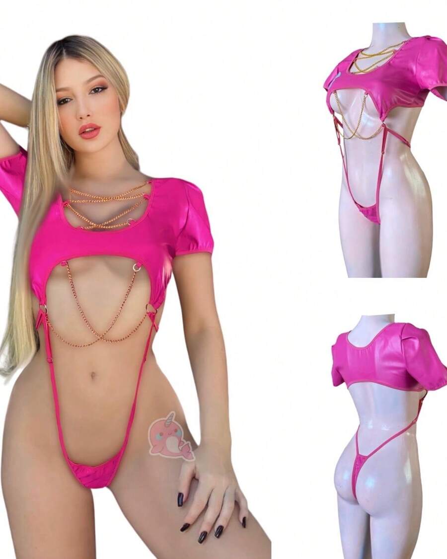Columpio De Lencería Mini Bikini sexy - Rosa - Ver 1