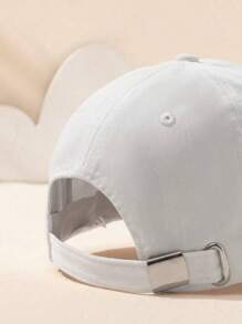 1 pièce casquette de baseball simple et élégante pour homme avec impression d"alphabet en ligne, convient pour l"extérieur, les voyages et la protection solaire, noir