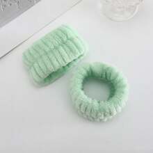 1对纯色水晶绒柔软吸水防潮腕带，卸妆腕带，女士美容配饰，发饰，美发工具，卷发配饰，秋季旅行，美发工具，女士配饰，美发用品，秋季旅行，女士，女士发饰，美发工具，美发用品，用品，礼物，旅行，送礼美发用品，女士，美发用品，成人礼发饰，美容礼品创意，女士夏季海滩度假必备配饰 - 彩色 - 查看 17