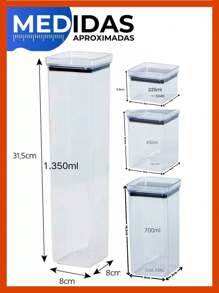 Bottles,Jars & Boxes - 套件 4 個 Lumini 壺 225ML,450ML,700ML,1,350ML - 查看 6