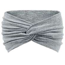 1/6 件装波西米亚风格女士纯色头带宽弹力运动吸汗带发饰 - 黑色 - 查看 6