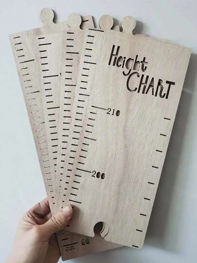 1pc/ Nordic Wood Height Ruler For Home/Wooden Measuring Ruler For Children's Room Decoration/Children's Height Indoor Altimeter, Stickers, Wall Decal, Vinyl Decal For Home Decorations, Spring Decoration Items Refresh Your Home, Festival Decoration Stickers Gifts Birthday Graduation