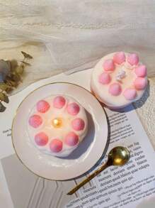 1 pieza Vela aromática rosa con diseño de fresa, regalo cálido para cumpleaños, graduación, amigos, hogar, boda, decoración de cumpleaños, vela de cumpleaños, ornamentos, decoraciones