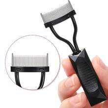 1入組 睫毛梳 眉毛刷 睫毛分離器 睫毛膏應用器 眼睫毛定義器 帶梳子蓋的弧形設計美妝刷具工具 - 彩色 - 查看 11