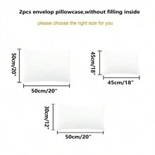 2 Paquetes de Fundas de almohada decorativas de fibra superfina suave y económica, de unicolor, con cierre de sobre, en tamaños 30*50cm, 45*45cm, 50*50cm