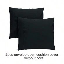 2 Paquetes de Fundas de almohada decorativas de fibra superfina suave y económica, de unicolor, con cierre de sobre, en tamaños 30*50cm, 45*45cm, 50*50cm