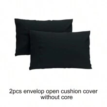 2 Paquetes de Fundas de almohada decorativas de fibra superfina suave y económica, de unicolor, con cierre de sobre, en tamaños 30*50cm, 45*45cm, 50*50cm