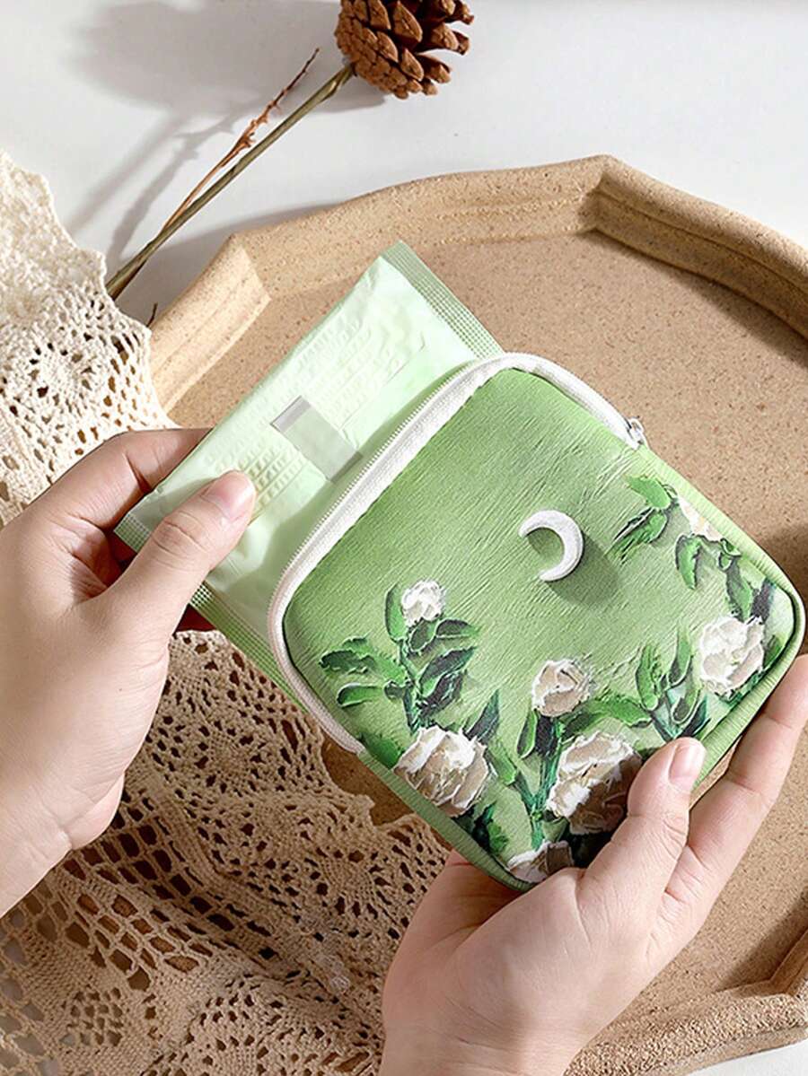 1pc Menstrual Pad Sanitary Napkin Storage Pouch - Multicolor - View 1