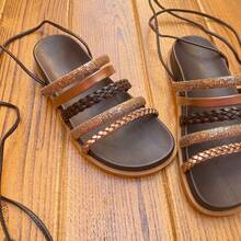 Women Heeled Sandals - 黑色 - 查看 3