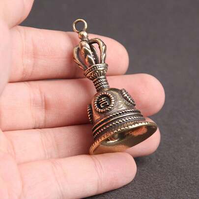 Handmade Copper Bell Handheld Bell For Exorcism And Protection