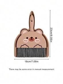 1入組小掃帚簸箕套裝，家用桌面清潔工具，清理灰塵及寵物毛髮專用，兒童小掃帚 - 彩色 - 查看 12