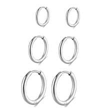 Bộ Bông Tai Hoop Huggie Vàng Nhỏ Cho Nữ Bông Tai Nhẹ Không Gây Dị Ứng Mạ 14K Cho Tai Nhạy Cảm Bộ Bông Tai Hàng Ngày Cho Nhiều Xỏ Khuyên Tai Vòng Sụn Trang Sức Xếp Chồng - Bạc - Xem 12