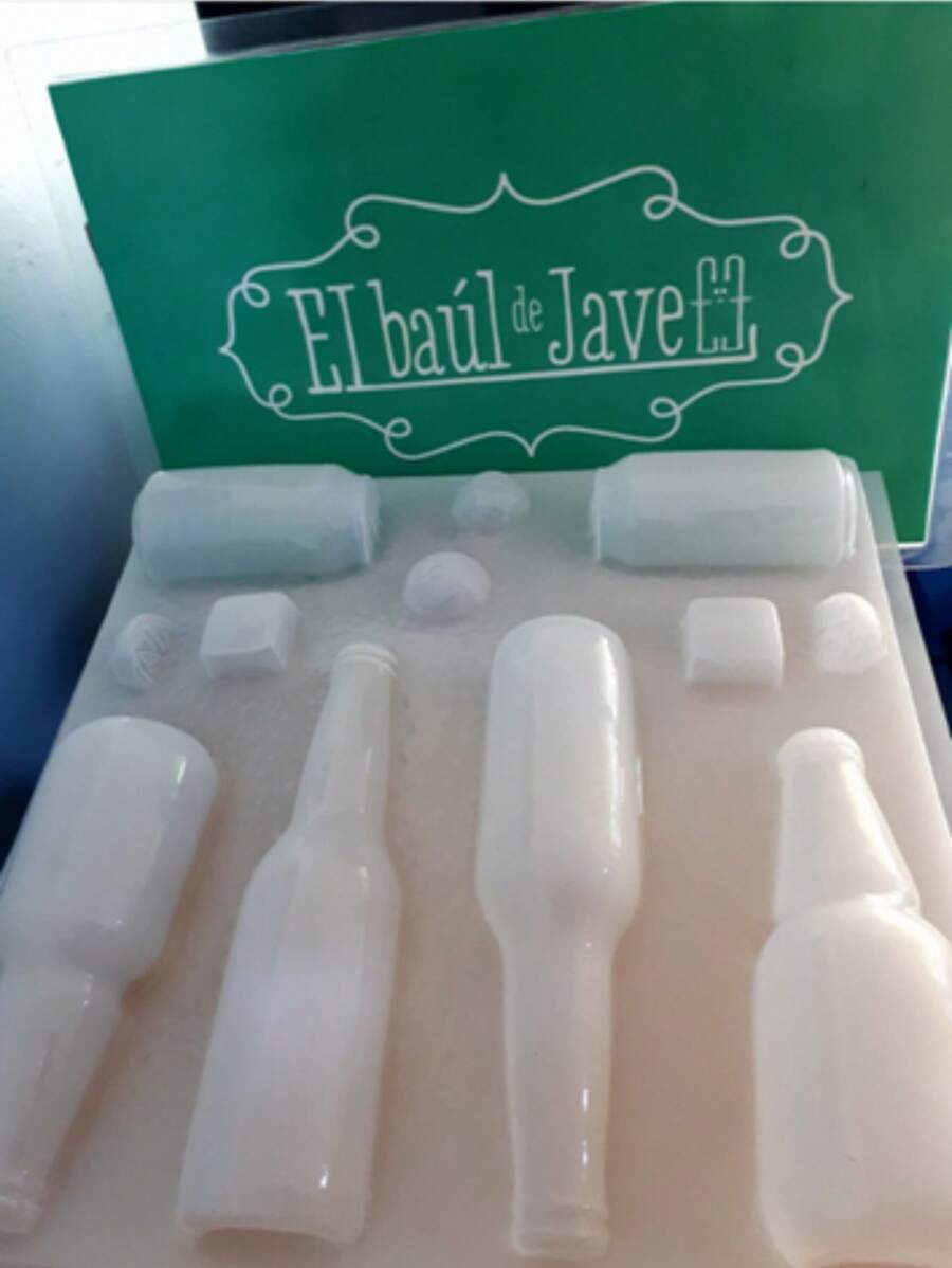Molde para Gelatina en forma de Botellas variadas - Blanco - Ver 1