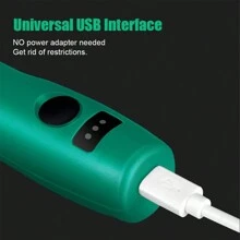 TUNGFULL 1入組迷你電動鑽筆鑽頭附件工具，USB充電式無線鑽套組合，便攜迷你無線雕刻筆